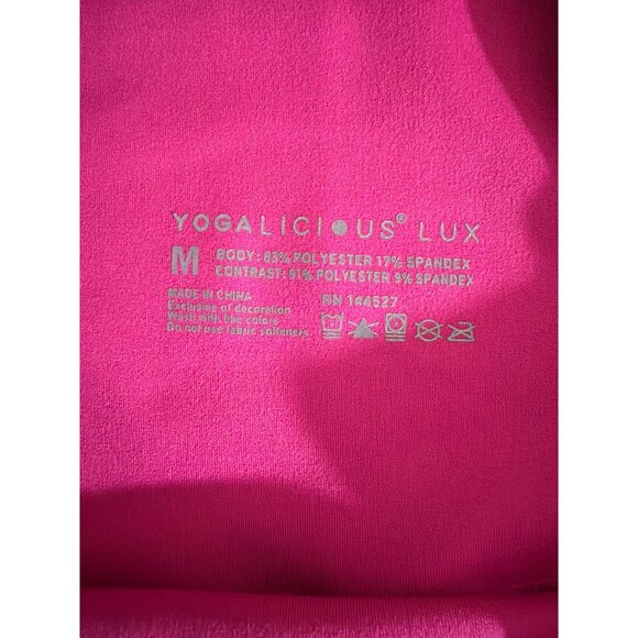 Yogalicious Lux Pink Workout Shorts Size M - Picture 3 of 3